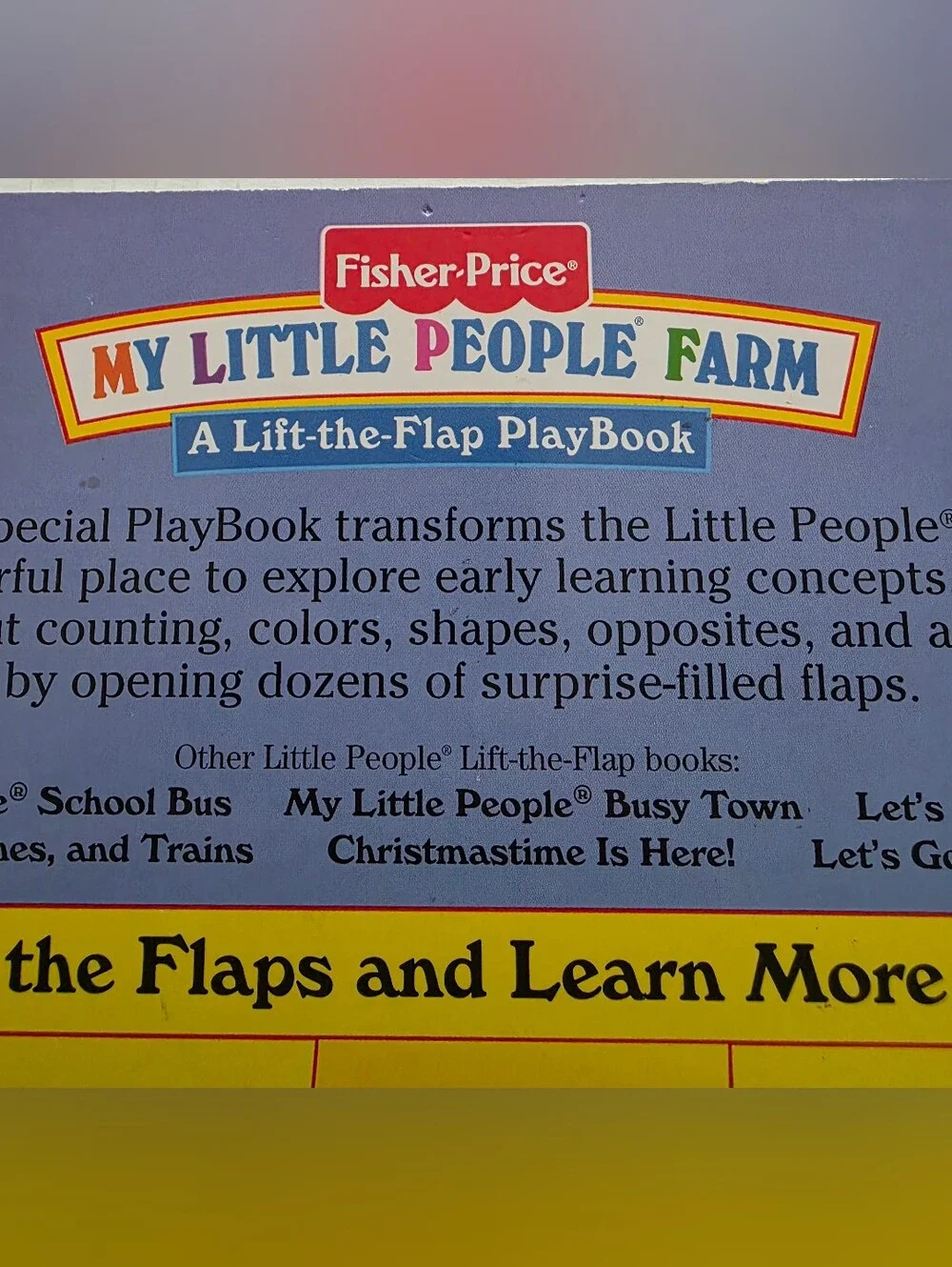 Vintage Children's Farm Playboard Book - Pink Barn Scene
